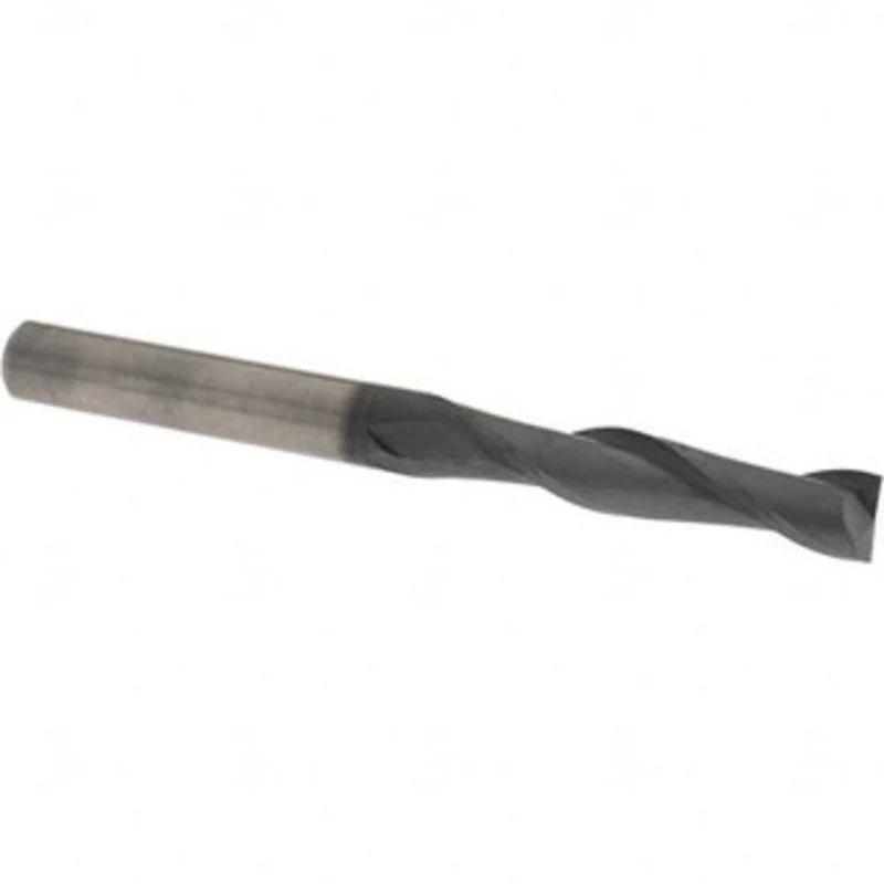 OSG 3/8, 1-3/4 LOC, 3/8 Shank Diam, 4 OAL, 2 Flute, Solid Carbide Square End Mill Single End, TiAlN Finish, Spiral Fl...